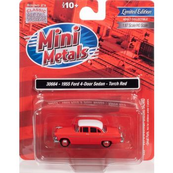 Mini Metals - 1/87 FORD 4-DOOR SEDAN TORCH RED 1955
