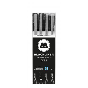 Molotow - MOLOTOW BLACKLINER SET0,05-0.1-0.2-0.4