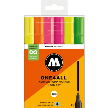 Molotow - ONE4ALL 227HS 4MM MARKER NEON SET 6 MARKERS