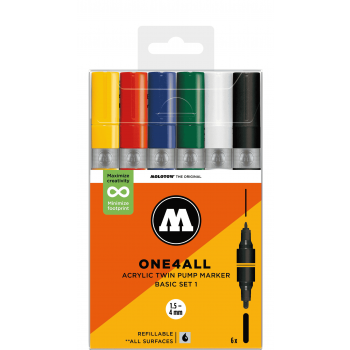 Molotow - ONE4ALL TWIN MARKER BASIC SET 1 6 MARKERS