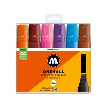 Molotow - ONE4ALL 15MM MARKER BASIC SET 2 6 MARKERS