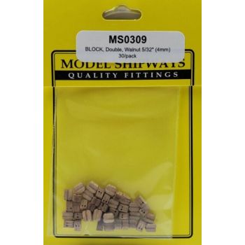 Modelexpo - Block Double Walnut 5/32" 4mm 30/pc (?/22) *mx-ms0309