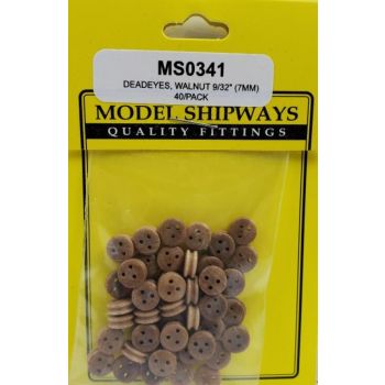 Modelexpo - Deadeyes Walnut 9/32" 7mm 40/pc (?/22) *mx-ms0341