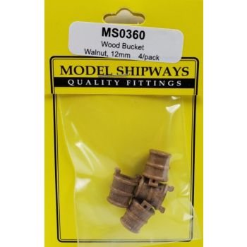 Modelexpo - Wood Bucket 15/32" 12mm 4/pc (?/22) *mx-ms0360