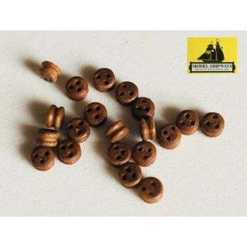 Modelexpo - Deadeyes Walnut 3/32" 2.5mm 40/pc (?/22) *mx-ms0390