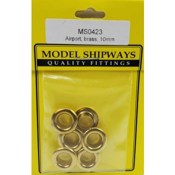 Modelexpo - Airport Brass 3/8 10mm 6 Per Pc (?/22) *mx-ms0423