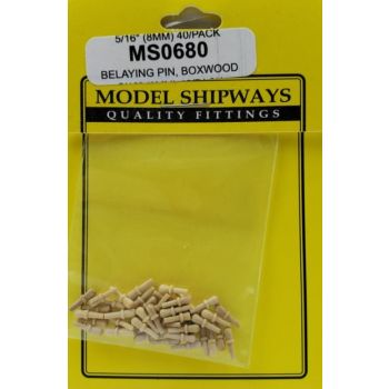 Modelexpo - Belaying Pin Boxwood 5/16" 8mm 40/pc (?/22) *mx-ms0680