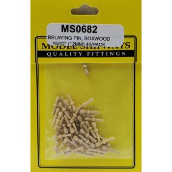 Modelexpo - Belaying Pin Boxwood 15/32" 12mm 40/pc (?/22) *mx-ms0682