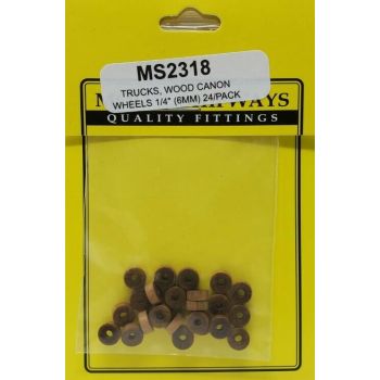 Modelexpo - Trucks Wood Cannon Wheels 6mm 24/pc (?/22) *mx-ms2318