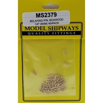 Modelexpo - Belaying Pins Boxwood 1/4 6mm 40/pc (?/22) *mx-ms2379