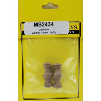 Modelexpo - Capstans Walnut 12mm 4/pc (?/22) *mx-ms2434