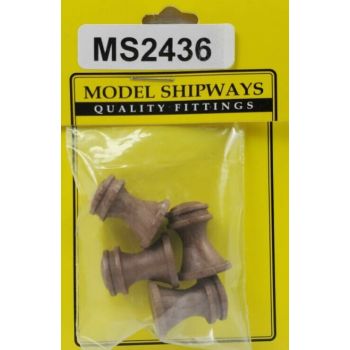 Modelexpo - Capstans Walnut 20mm 5/16 Later Style 4/pc (?/22) *mx-ms2436