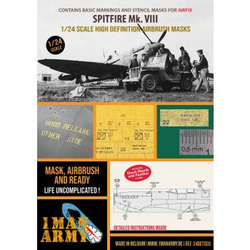 1ManArmy - 1/.24 SUPERMARINE SPITFIRE MK. VIII  (AIRFIX) (11/24) *