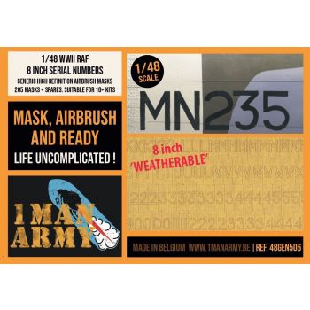 1ManArmy - 1/48 RAF 8 INCH SERIAL NUMBERS (5/24) *