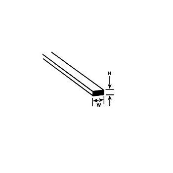 Plastruct - STRIP RECTANGULAR STYRENE WH. 0.3x0.5MM 250MM 10X MS-102