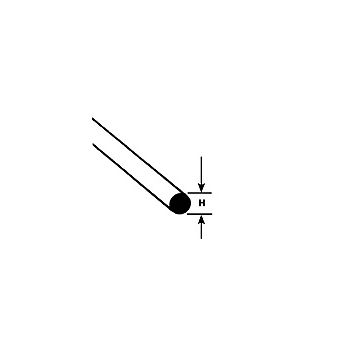 Plastruct - ROD ROUND STYRENE 0.5MM 250MM 10X MR-20