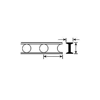 Plastruct - TRUSS OPEN WEB CELLIF.STY. 3.2x4.0x1.6MM 100MM 2X OWT-201