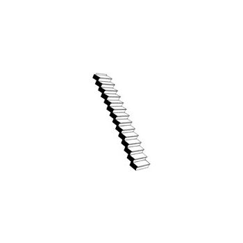 Plastruct - 1/24 STAIRCASE CUSTOM STRAIGHT 7.5x39.7MM 190MM 1X STAA-24