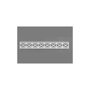 Plastruct - 1/100 FENCE STYRENE CROSS BAR 12.7x9.5x203MM 2X FEN-84