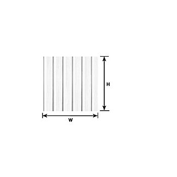 Plastruct - 1/12 SHEET SHOWER GLASS DH. GRAY 0.5x300x175MM 2X PS-23