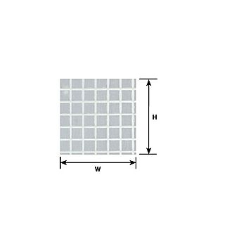 Plastruct - SHEET SQUARE TILE WH./CL./RED 6.0x300x175MM 2X PS-44
