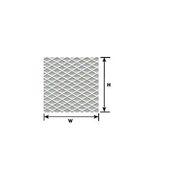 Plastruct - 1/24 SHEET TREAD PLATE WH. 1.5x98x57MM 2X PS-159