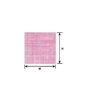 Plastruct - SHEET SQUARE TILE STY. RED CLAY .050 0.5x300x175MM 2X PSR-40