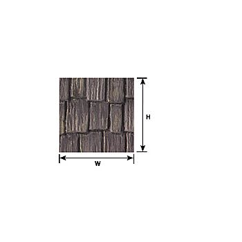 Plastruct - 1/12 SHEET WOOD SHAKE S. DH. BEIGE 0.5x350x600MM 1X PS-133XL