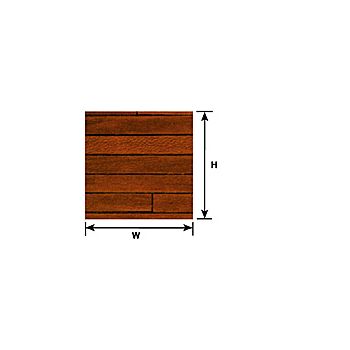 Plastruct - 1/12 SHEET FLOOR HW D. DH. PAPER 0.3x190x250MM 1X PSP-36