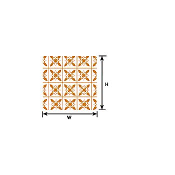 Plastruct - 1/12 SHEET SQUARE TILE DH. BR PAPER 0.3x190x250MM 1X PSP-42