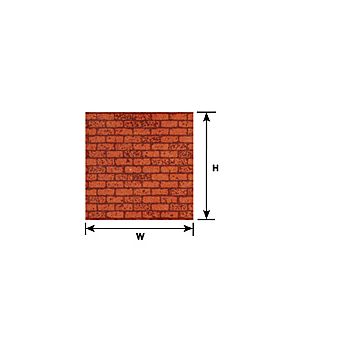 Plastruct - 1/24 SHEET BRICK RED PAPER 0.3x190x250MM 1X PSP-92