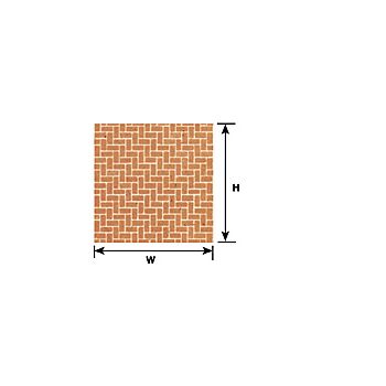 Plastruct - 1/48 SHEET INTERLOCKING PAVING 0.3x190x250MM 1X PSP-95