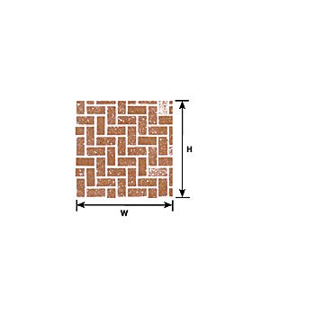 Plastruct - 1/24 SHEET INTERLOCKING PAVING 0.3x190x250MM 1X PSP-96