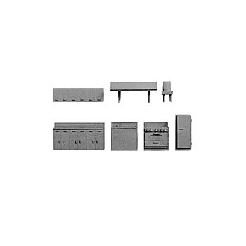 Plastruct - 1/100 KITCHEN SET POLY. MULTI 7X HLK-100