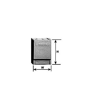 Plastruct - 1/24 BUILT IN STOVE en OVEN N STY. WH. 34.1x23.8MM 1X HSO-24