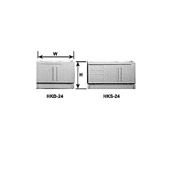 Plastruct - 1/24 DBL KITCHEN SINK L STY. WH. 34.1x47.6MM 1X HKD-24