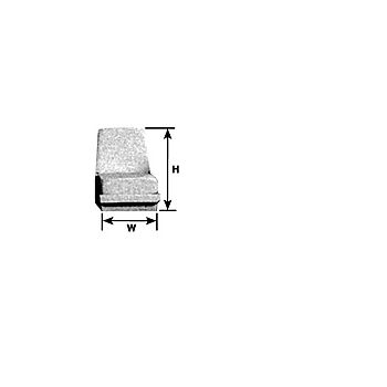 Plastruct - 1/24 ARMLESS LOUNGE CHAIR M URET. WH. 44.5x19.1MM 1X OLC-112