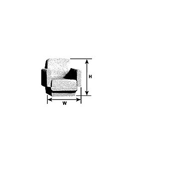 Plastruct - 1/24 ARM LOUNGE CHAIR N URET. WH. 30.2x27.0MM 1X OLC-122