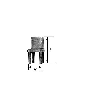 Plastruct - 1/24 STANDARD CHAIR C STY. WH. 32.5x19.8MM 1X OLC-42