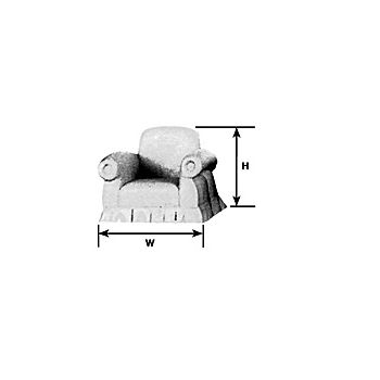 Plastruct - 1/24 SOFA CHAIR A URET. VARIOUS 33.3x40.5MM 1X CHR-24