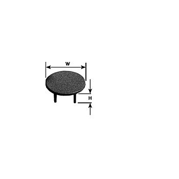 Plastruct - 1/24 ROUND KITCHEN TABLE B STY. WH. 28.6x44.5MM 1X HKT-24A