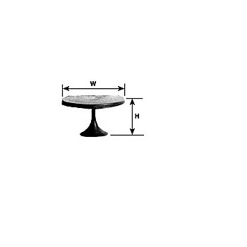 Plastruct - 1/24 PEDESTAL KITCHEN TABLE STY. WH. 25.8x44.5MM 1X HKT-24B