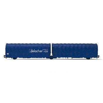 Rivarossi - 1/87 2-P 3-AXLE TARPAULIN LAILS DELACHER + CO V