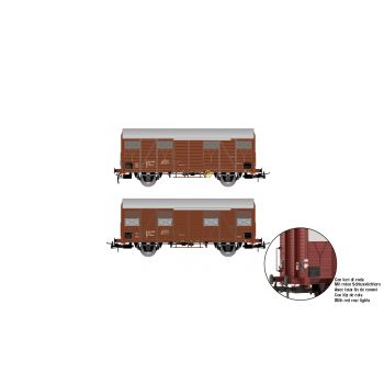 Rivarossi - 1/87 FS 2-P GS WAGONS ONE RED REAR LIGHTS IV (9/24) *