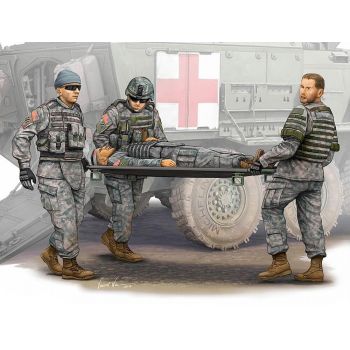 Trumpeter - 1/35 Modern Us Army - Stretcher Ambulance Team - Trp00430