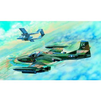 Trumpeter - 1/48 Us A-37b Dragonfly Light Ground-attack Aircraft - Trp02889