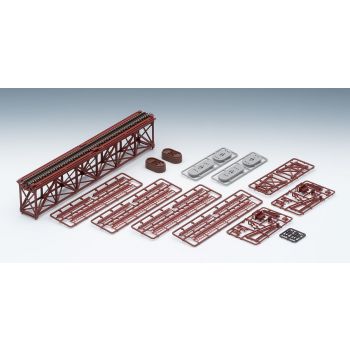 TomyTec - 1/150 TRUSS BRIDGE 280 MM RED WITH BRIDGE GIRDER (5/24) *