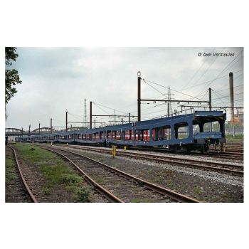 Arnold - Sncb 2-unit Dd Dev 66 Autotransporter Blue (12/21) * - ARN-HN4349