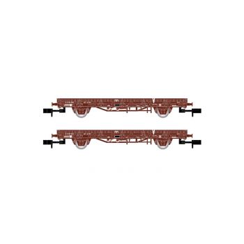 Arnold - Sncf 2-unit Flat Wagons V Concrete Sleepers V (9/21) * - ARN-HN6543