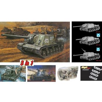 Dragon - 1/35 Jsu-122 Vs Panzerjager 3 In 1 (4/20) * - DRA6787